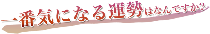 一番気になる運勢はなんですか?